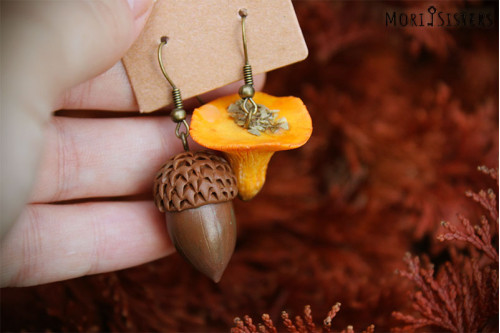 Acorn&Mushroom earrings