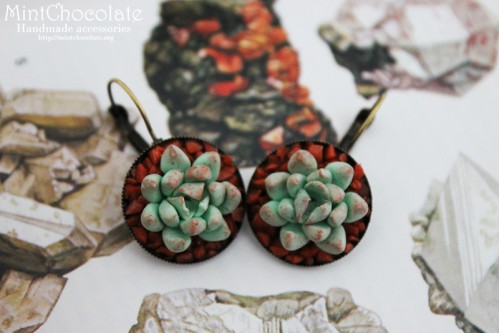 Desert rose earrings