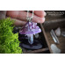 Purple quartz mushroom necklace